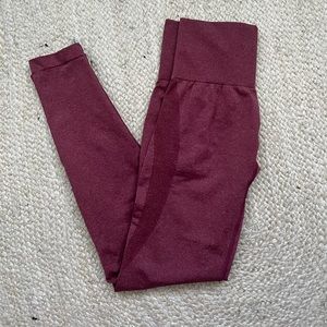 Maroon Contour Seamless Legging
